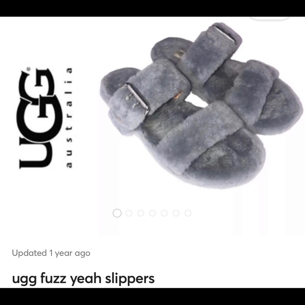 Nwot Ugg Fuzzy Yeah Slides - image 1